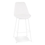 paris prix Tabouret de Bar en Tissu "Jeffry" 115cm Blanc