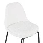 Paris Prix Tabouret De Bar En Tissu "Laverne" 89cm Blanc