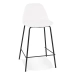 paris prix Tabouret de Bar en Tissu "Laverne" 89cm Blanc