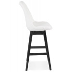 Paris Prix Tabouret De Bar En Tissu "Lenard" 102cm Blanc & Noir