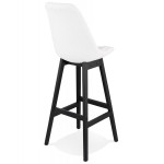 Paris Prix Tabouret De Bar En Tissu "Lenard" 112cm Blanc & Noir