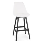 paris prix Tabouret de Bar en Tissu "Lenard" 112cm Blanc & Noir