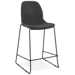 paris prix Tabouret de Bar en Tissu "Oscar" 101cm Gris Foncé
