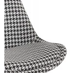 Paris Prix Tabouret De Bar En Tissu Pied De Poule "Avery" 113cm Noir