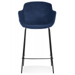 Paris Prix Tabouret De Bar En Velours "Edmund" 97cm Bleu