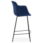 Paris Prix Tabouret De Bar En Velours "Edmund" 97cm Bleu