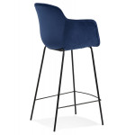 Paris Prix Tabouret De Bar En Velours "Edmund" 97cm Bleu
