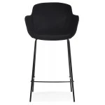 Paris Prix Tabouret De Bar En Velours "Edmund" 97cm Noir