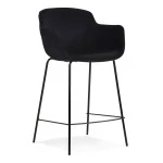 paris prix Tabouret de Bar en Velours "Edmund" 97cm Noir