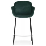 Paris Prix Tabouret De Bar En Velours "Edmund" 97cm Vert