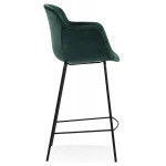 Paris Prix Tabouret De Bar En Velours "Edmund" 97cm Vert