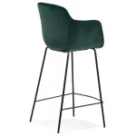 Paris Prix Tabouret De Bar En Velours "Edmund" 97cm Vert