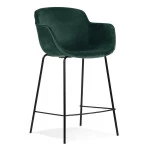 paris prix Tabouret de Bar en Velours "Edmund" 97cm Vert