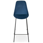 Paris Prix Tabouret De Bar En Velours "Lon" 105cm Bleu