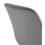 Paris Prix Tabouret De Bar En Velours "Lon" 105cm Gris