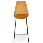 Paris Prix Tabouret De Bar En Velours "Lon" 105cm Moutarde