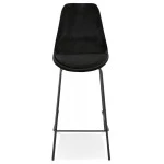 Paris Prix Tabouret De Bar En Velours "Lon" 105cm Noir