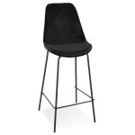 paris prix Tabouret de Bar en Velours "Lon" 105cm Noir