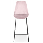 Paris Prix Tabouret De Bar En Velours "Lon" 105cm Rose