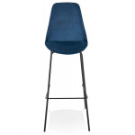 Paris Prix Tabouret De Bar En Velours "Lon" 115cm Bleu
