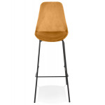 Paris Prix Tabouret De Bar En Velours "Lon" 115cm Moutarde