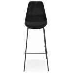 Paris Prix Tabouret De Bar En Velours "Lon" 115cm Noir