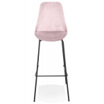Paris Prix Tabouret De Bar En Velours "Lon" 115cm Rose