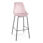 paris prix Tabouret de Bar en Velours "Lon" 115cm Rose