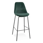 paris prix Tabouret de Bar en Velours "Lon" 115cm Vert