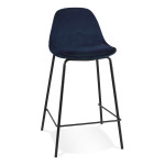 paris prix Tabouret de Bar en Velours "Sean" 89cm Bleu