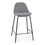paris prix Tabouret de Bar en Velours "Sean" 89cm Gris