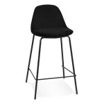 paris prix Tabouret de Bar en Velours "Sean" 89cm Noir