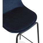 Paris Prix Tabouret De Bar En Velours "Sean" 99cm Bleu