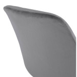 Paris Prix Tabouret De Bar En Velours "Vars" 113cm Gris & Noir