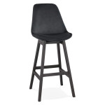 paris prix Tabouret de Bar en Velours "Vars" 113cm Noir