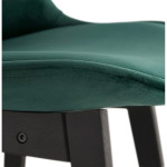 Paris Prix Tabouret De Bar En Velours "Vars" 113cm Vert & Noir