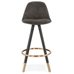 Paris Prix Tabouret De Bar "Krill" 87cm Gris Foncé & Noir