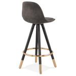 Paris Prix Tabouret De Bar "Krill" 87cm Gris Foncé & Noir