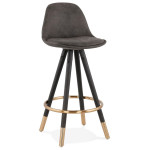 paris prix Tabouret de Bar "Krill" 87cm Gris Foncé & Noir