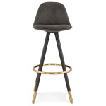 Paris Prix Tabouret De Bar "Krill" 97cm Gris Foncé & Noir