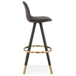 Paris Prix Tabouret De Bar "Krill" 97cm Gris Foncé & Noir