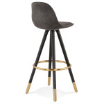 Paris Prix Tabouret De Bar "Krill" 97cm Gris Foncé & Noir