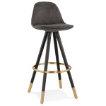 paris prix Tabouret de Bar "Krill" 97cm Gris Foncé & Noir