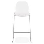 Paris Prix Tabouret De Bar "Layvin" 111cm Blanc & Chromé