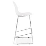 Paris Prix Tabouret De Bar "Layvin" 111cm Blanc & Chromé
