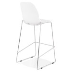 Paris Prix Tabouret De Bar "Layvin" 111cm Blanc & Chromé