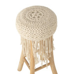 Paris Prix Tabouret De Bar Macramé "Pure Nature" 85cm Naturel