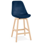 paris prix Tabouret de Bar "Minor" 103cm Bleu & Naturel