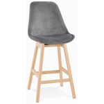 paris prix Tabouret de Bar "Minor" 103cm Gris & Naturel