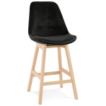 paris prix Tabouret de Bar "Minor" 103cm Noir & Naturel